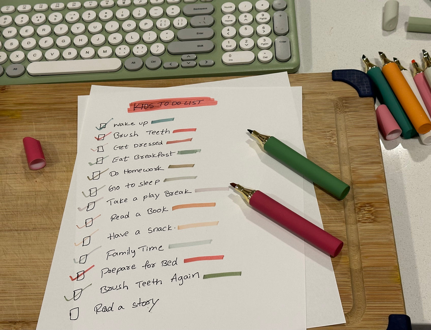Multi-Purpose Highlighter Markers - Set of 12 Vibrant Colors for Office, School, and Kitchen