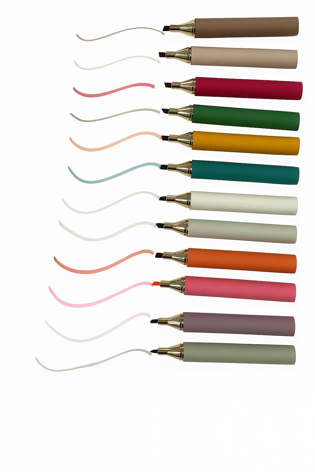 Multi-Purpose Highlighter Markers - Set of 12 Vibrant Colors for Office, School, and Kitchen