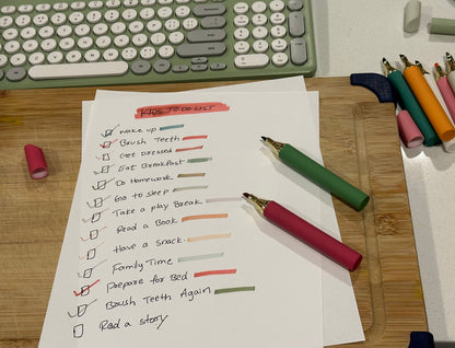 Multi-Purpose Highlighter Markers - Set of 12 Vibrant Colors for Office, School, and Kitchen